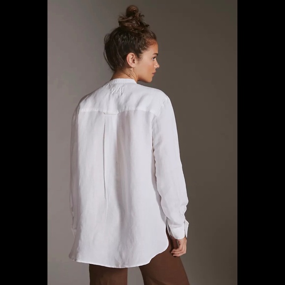 Anthropologie Pilcro Ruffled Placket Shirt - Picture 2 of 16